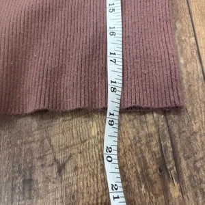 Abercrombie & Fitch LuxeLoft Soft Date Night Sweater Knit Sweetheart Top Brown S thumbnail 8