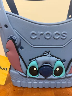 NWT CROCS Light Blue Stitch Small Tote Bag with Pink Ear Accents thumbnail 6