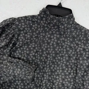 LoveShackFancy XS Floral Mock Neck Blouse‎ Long Sleeve Top Boho Chic NWOT thumbnail 4