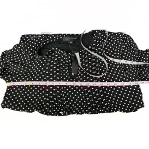 Tommy Hilfiger Polka Dot Babydoll Sheer Top Womens Medium Office Career Formal thumbnail 10