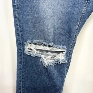 American Eagle Plus Size 18 Jeans Mom Dark Raw Distressed Blue High Rise‎ 327 thumbnail 7