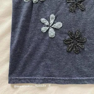 Notre Dame flower embroidered quilted Ethics and Culture shirt thumbnail 4