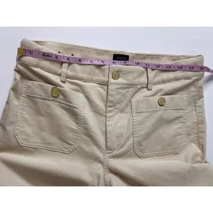 J.Crew Lizzie Pant Size 30 Beige Wide Leg Utility Pants Cotton Stretch thumbnail 9
