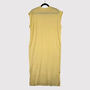 Free People FP Beach Womens Dress Yellow All Day Long Midi T Shirt Slit Medium thumbnail 3