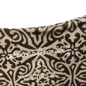 Eddie Bauer Brown Damask Form Fitting Sleeveless Cotton Stretch Gorpcore Blouse thumbnail 4