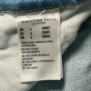 American Eagle Outfitters‎ Jeans High Rise 90s Flare Light Wash Size 6 Short thumbnail 5