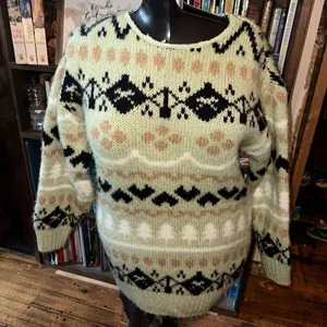 Anthropologie green Northern Isle chunky thick XS sweater thumbnail 1