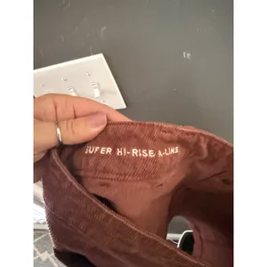 American Eagle‎ Rust Brown Corduroy Super Hi-Rise Button Front Mini Skirt 10 thumbnail 6