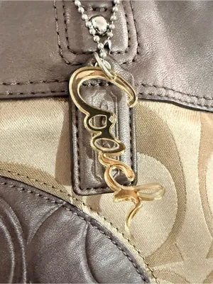 Coach Tan and Brown Signature Tote with Leather Trim thumbnail 2