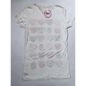 NWT VS PINK Georgia Bulldogs Heart Tee - Womens Size S - White thumbnail 3