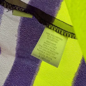 Loft size XS petite‎ yellow purple striped short sleeve blouse top shirt thumbnail 4