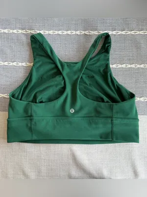 Lululemon Wunder Train Longline Sports Bra Everglade Green Size 14 thumbnail 6