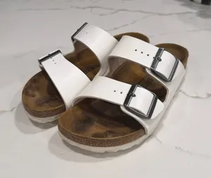 Birkenstock Arizona white sandals women's 38 thumbnail 1