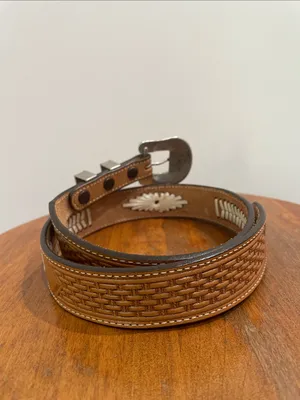 3-D Belt Company Western Leather Belt Made In USA thumbnail 2