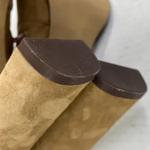 Free People Cecile Ankle Boots Suede Lace Up Side Block‎ Heel Tan Camel Size 41 thumbnail 9