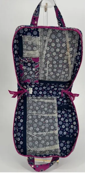Vera Bradley Tech Organizer in Boysenberry Purple Blue Pink Paisley thumbnail 1