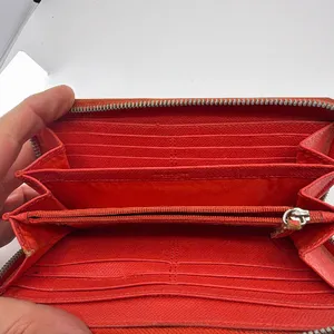 Coach Signature C Zip Around Brown Coated Canvas Wallet thumbnail 5