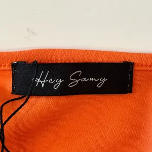 Hey Samy Tessa Orange Cropped Top Midi Bodycon Two Piece Skirt Set Womens L NWT thumbnail 11