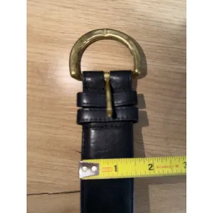 Coach Belt 8500 USA Black Leather Brass‎ Buckle 36" Classic Vintage 32 thumbnail 7