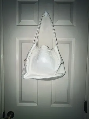 Brahmin White Croc Embossed Leather Bucket Bag thumbnail 3