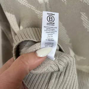 Athleta Merino Extra‎ Fine Blend Neutral Beige Tanish Lounge Sweater Size XS thumbnail 5