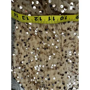 Gold Sequin Fairy Prom Dress 8 Whimsical Dreamy Romantic Ethereal Tiered Formal thumbnail 8