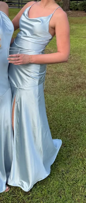 Revelry bridesmaid dress satin thumbnail 3