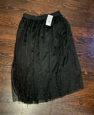 JustFab Black Skirt Medium Length thumbnail 1