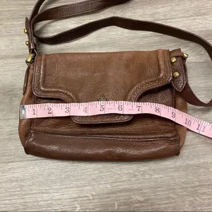 Cole Haan Emma Brown Pebbled Leather Crossbody Flap Bag thumbnail 5