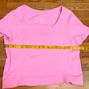 All in Motion Women’s XXL Pink Nylon Ribbed Short Sleeve Athletic Top Sporty thumbnail 2