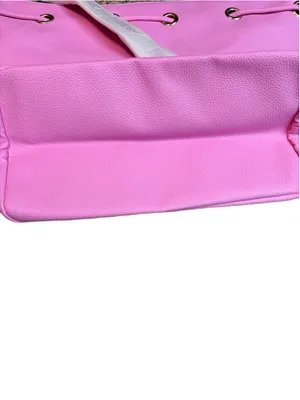 Juicy Viva La Juicy Gold Couture Bucket Bag with Guitar Strap, NWT Pink/White thumbnail 5