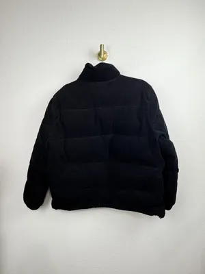 Levi's Unisex 100% Cotton Black Quilted Corduroy Puffer Zip-Up Jacket Size XL thumbnail 6