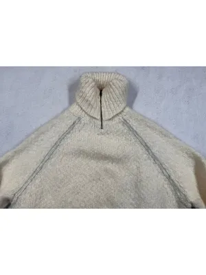 J.Crew Alpaca Merino Wool Cashmere Turtleneck Sweater Ivory Cream Womens Small S thumbnail 4