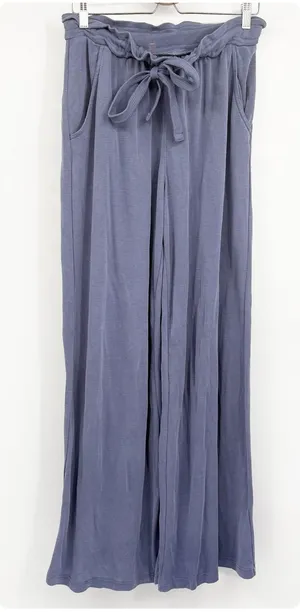 Free People Movement Womens Wide Leg Modal Lounge Boho Slouchy Pants Blue Size M thumbnail 1