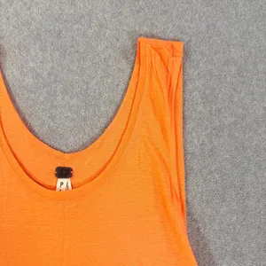 WE THE FREE Orange Trapeze High Low Tank Top Women's Small Linen Blend Flowy New thumbnail 2