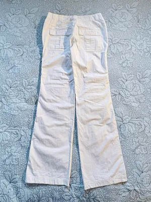Free People The Thing Is Mid Rise Utility Pants Optic White Cargo Wide Leg~2🧡 thumbnail 4