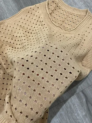 Tan knit Vest Tank Up/Camis thumbnail 3