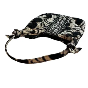 Vera Bradley Night & Day Floral Shoulder Bag Black White‎ Casual Purse thumbnail 6
