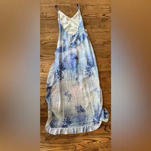 NWT White Fox End of Road Maxi Dress S Blue Frill Ruffle Edge Wedding Guest thumbnail 4