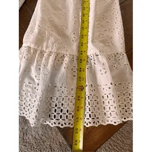 LoveShackFancy Eyelet Cotton Wide Leg Jumpsuit Womens White Size‎ 4 thumbnail 15