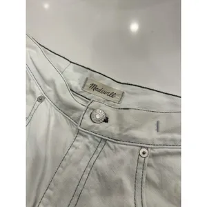 Madewell Women’s Size 26 Tapered Wide Leg Crop Jeans Frayed Hem Acid Wash thumbnail 5