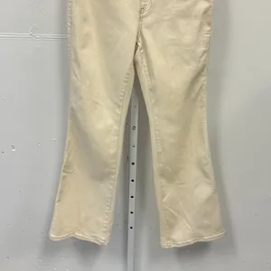Future Collective Gabriella Karefa-Johnson Flare Jeans Cream High Rise Size 8 thumbnail 4