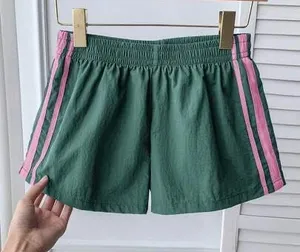 SheIn Green & Pink Side Stripped Track Shorts thumbnail 1