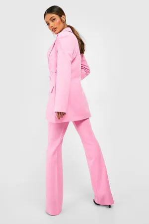 Boohoo NWT Pleat Front Tailored Trousers Candy Pink thumbnail 3
