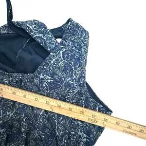 Converse Womens Paisley Print Open Back Dress Size M Blue Halter Tie Waist BOHO Casual thumbnail 13