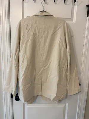 American Eagle Oversized Linen Blazer thumbnail 2