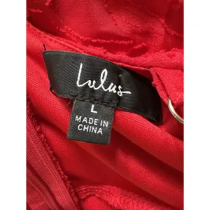 Lulus Perfectly Picturesque Red Floral Burnout Surplice Midi Dress Size Large thumbnail 11