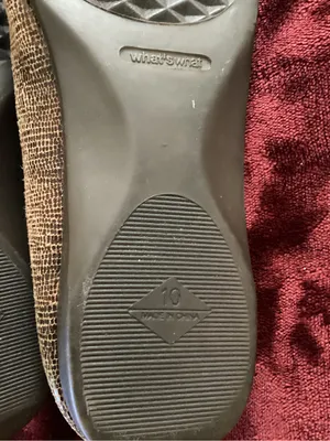 What’s what! Brown Textured Ballet Flats with Bow Accent thumbnail 4