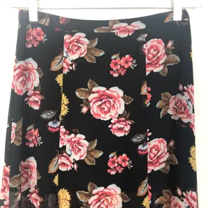 Dark Floral Sheer Maxi Skirt Samll Double Slit Romantic Dark Fairy Whimsigoth thumbnail 3