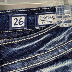 New Miss Me Jeans Women’s Size 26 skinny Denim Embellished flap Pockets‎ thumbnail 4